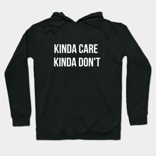 Kinda Care Kinda Don't Funny Hipster Hoodie